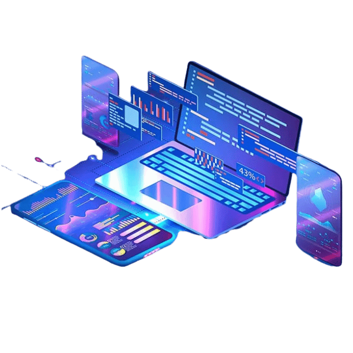 Code on a monitor representing the build phase